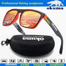 Óculos de sol polarizados Okuma UV400 para homens e mulheres ao ar livre caça, pesca, bicicletas de condução, caixa opcional de óculos de sol