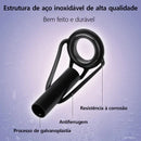 FishTrip 5 peças de guia de vara de pesca, kit de reparo superior de ponta, anel cerâmico de aço inoxidável 1.8mm ~ 8.0mm, substituição de construção de vara de pesca