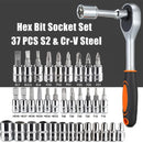 46 pçs ferramentas da família 1/4 conjunto kits de ferramentas mecânicas para reparação automóvel hous com soquetes métricos hex bit soquete conjunto polegada chave catraca