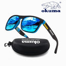 Óculos de sol polarizados Okuma UV400 para homens e mulheres ao ar livre caça, pesca, bicicletas de condução, caixa opcional de óculos de sol