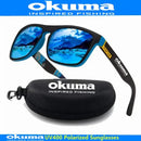 Óculos de sol polarizados Okuma UV400 para homens e mulheres ao ar livre caça, pesca, bicicletas de condução, caixa opcional de óculos de sol