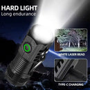 Nova lanterna ultra poderosa 3 núcleo led mini lanterna tática recarregável de alta potência led tocha metal caneta clipe lâmpada mão