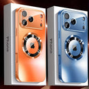 Luxury Glass Camera For Magesafe Magnetic Wireless Charge Case For iPhone 17 16 15 14 13 12 11 Pro Max Air Plus Shockproof Cover