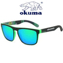 Óculos de sol polarizados Okuma UV400 para homens e mulheres ao ar livre caça, pesca, bicicletas de condução, caixa opcional de óculos de sol
