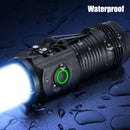 Nova lanterna ultra poderosa 3 núcleo led mini lanterna tática recarregável de alta potência led tocha metal caneta clipe lâmpada mão