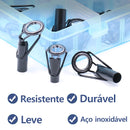 FishTrip 5 peças de guia de vara de pesca, kit de reparo superior de ponta, anel cerâmico de aço inoxidável 1.8mm ~ 8.0mm, substituição de construção de vara de pesca